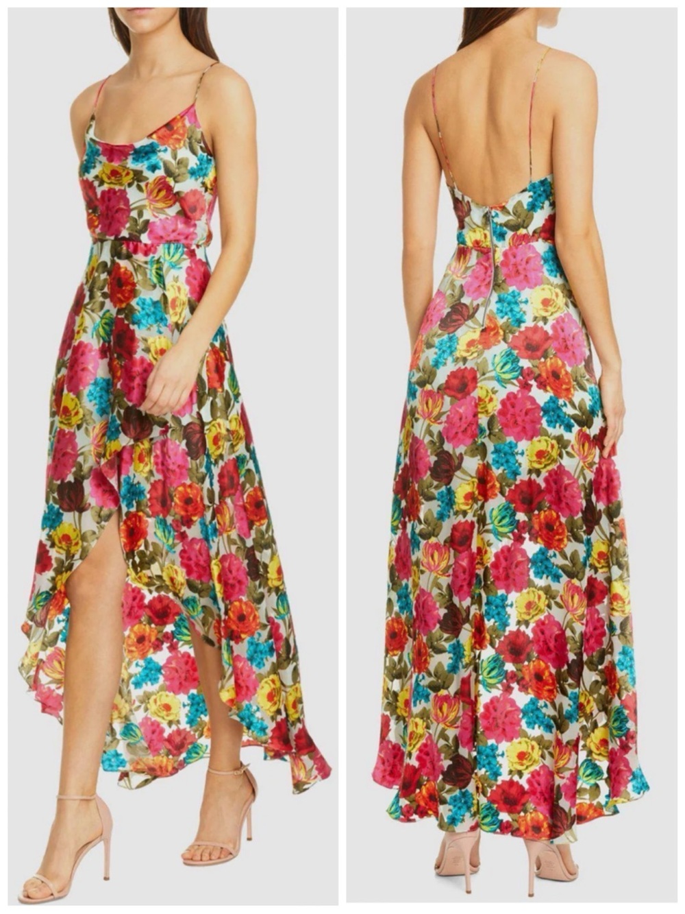 Alice + Olivia Christina Silk Dress Just Bloom Mint NWT ~ Sz14 ~ Item #W8 ~ $440